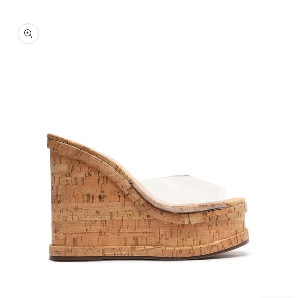 Schutz Dalle Vinyl Wedge Sandals, size 8 - Picture 2 of 7